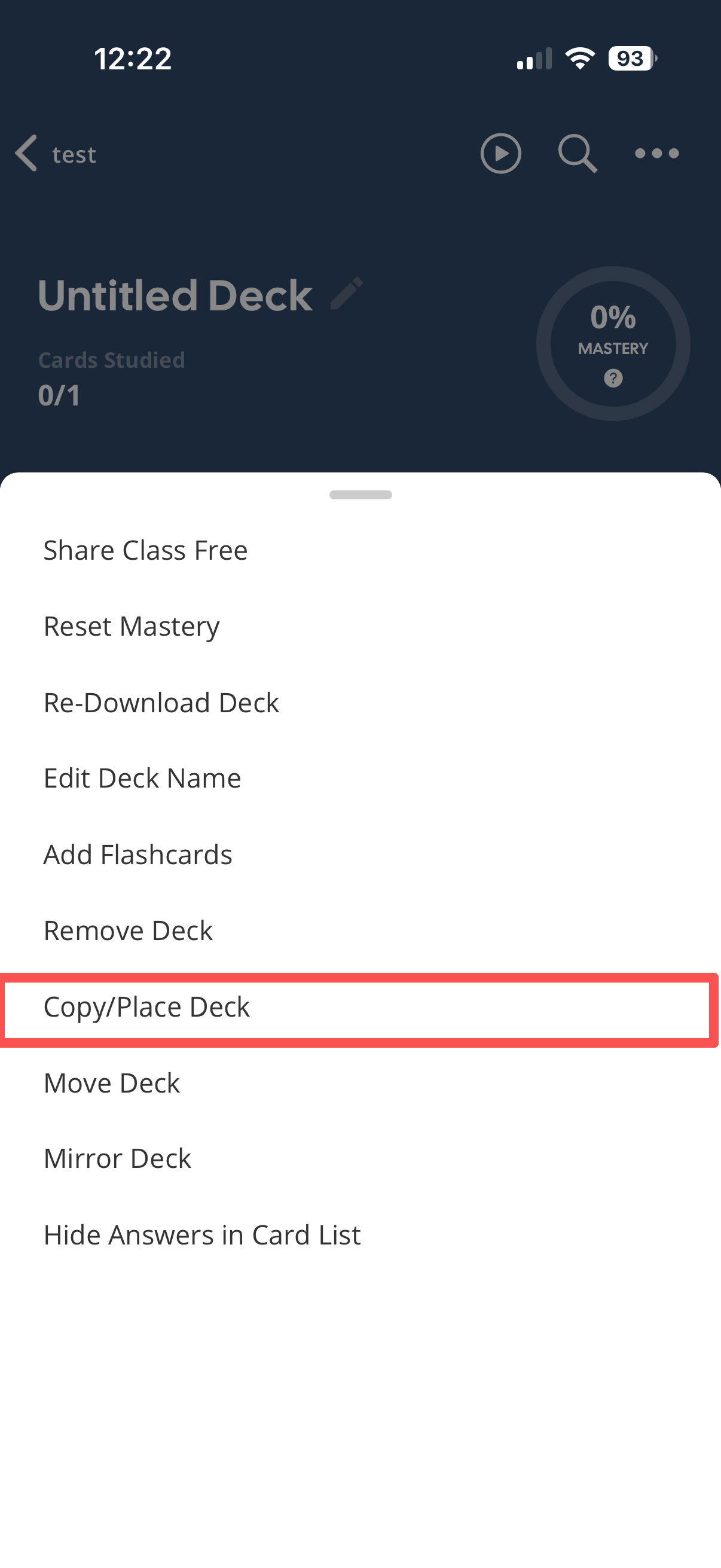 Copy or duplicate deck