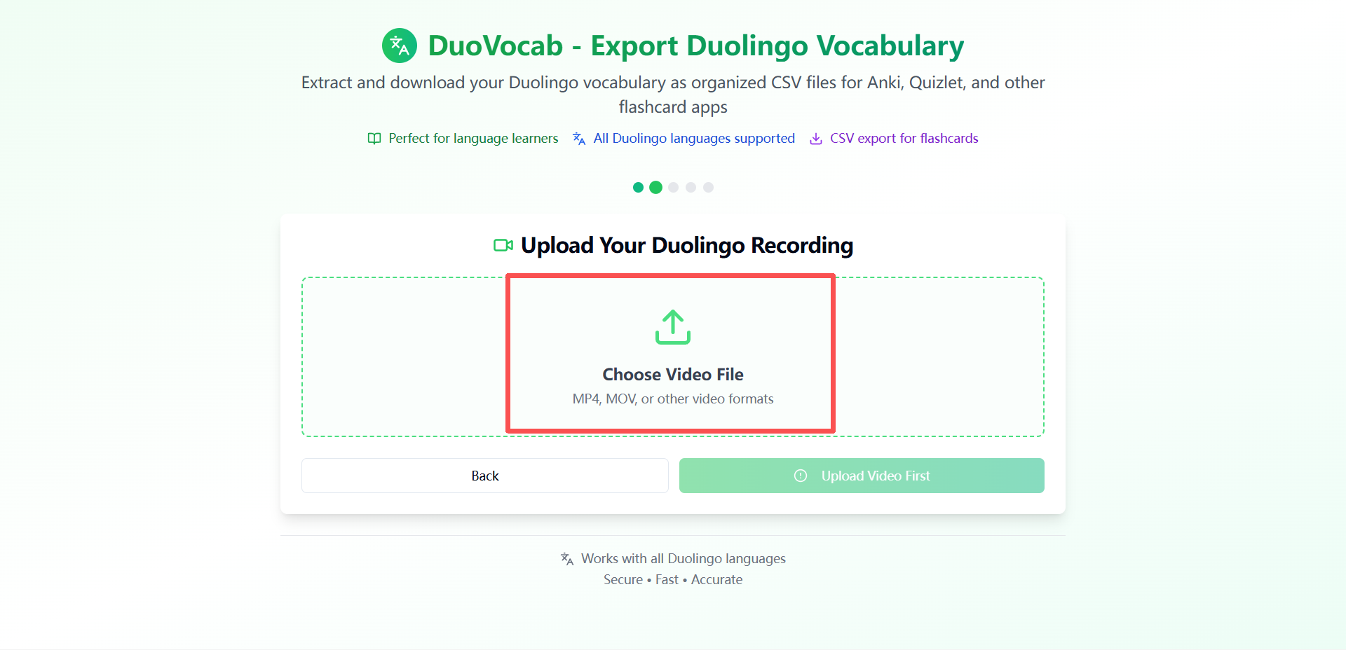 Upload recording